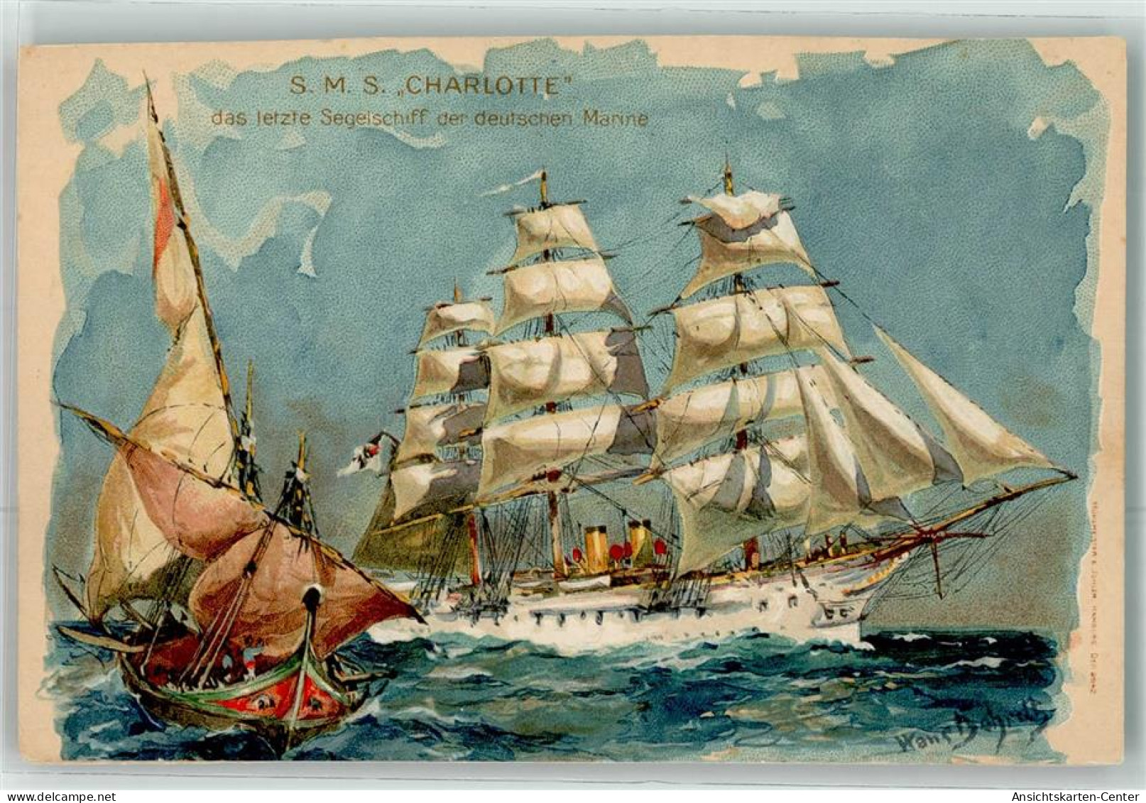 13947707 - Segelschiff Der Deutschen Marine S.M.S Charlotte Cacao Und Chokoladenfabrik Hauswaldt - Bohrdt, Hans