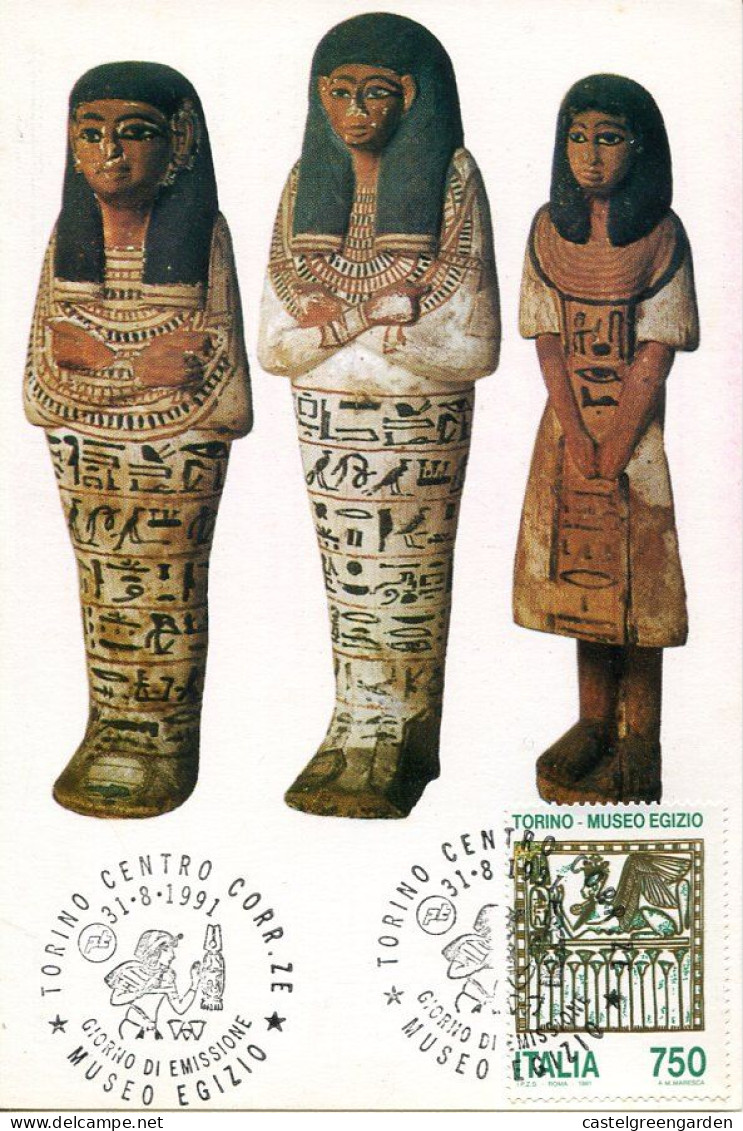 X0481 Italia,maximum 1991 Torino, Egyptian Museum, - Egyptologie