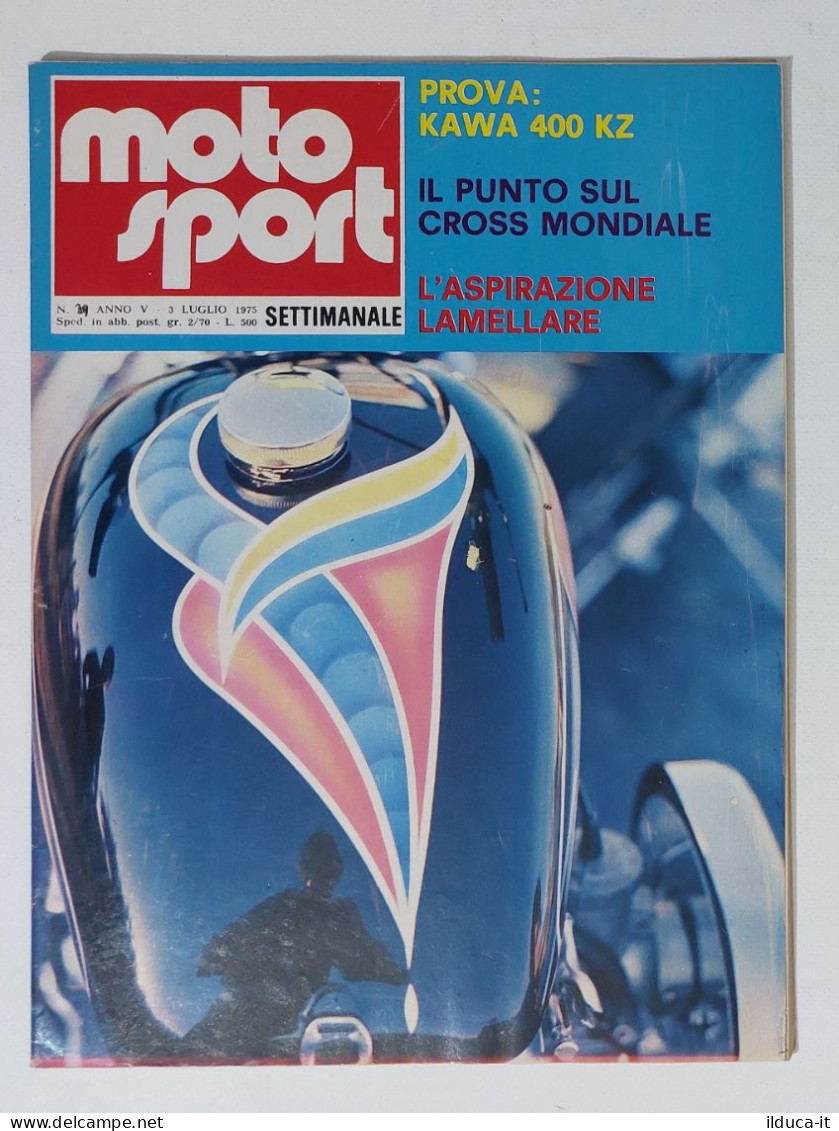 44628 Moto Sport 1975 A. V N.39 - Kawasaki 400 KZ; Benelli 50 Cross - Moteurs