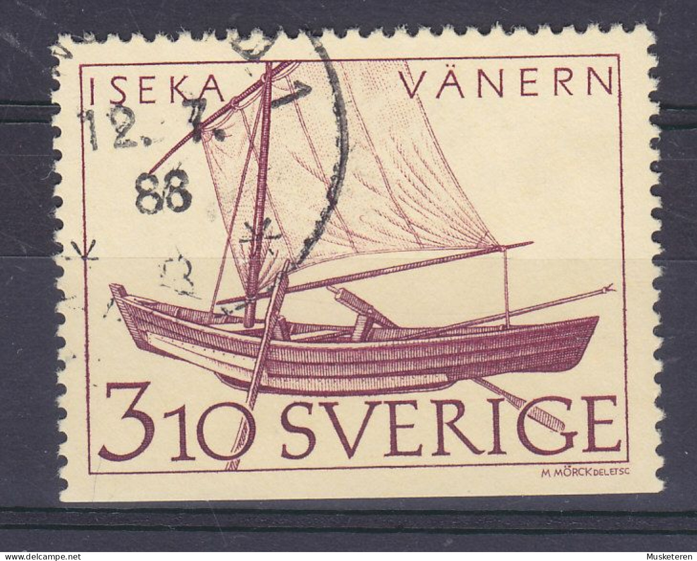 Sweden 1988 Mi. 1471, 3.10 Kr Boote Traditioneller Bauart Eiskahn Von Vänersee - Usados