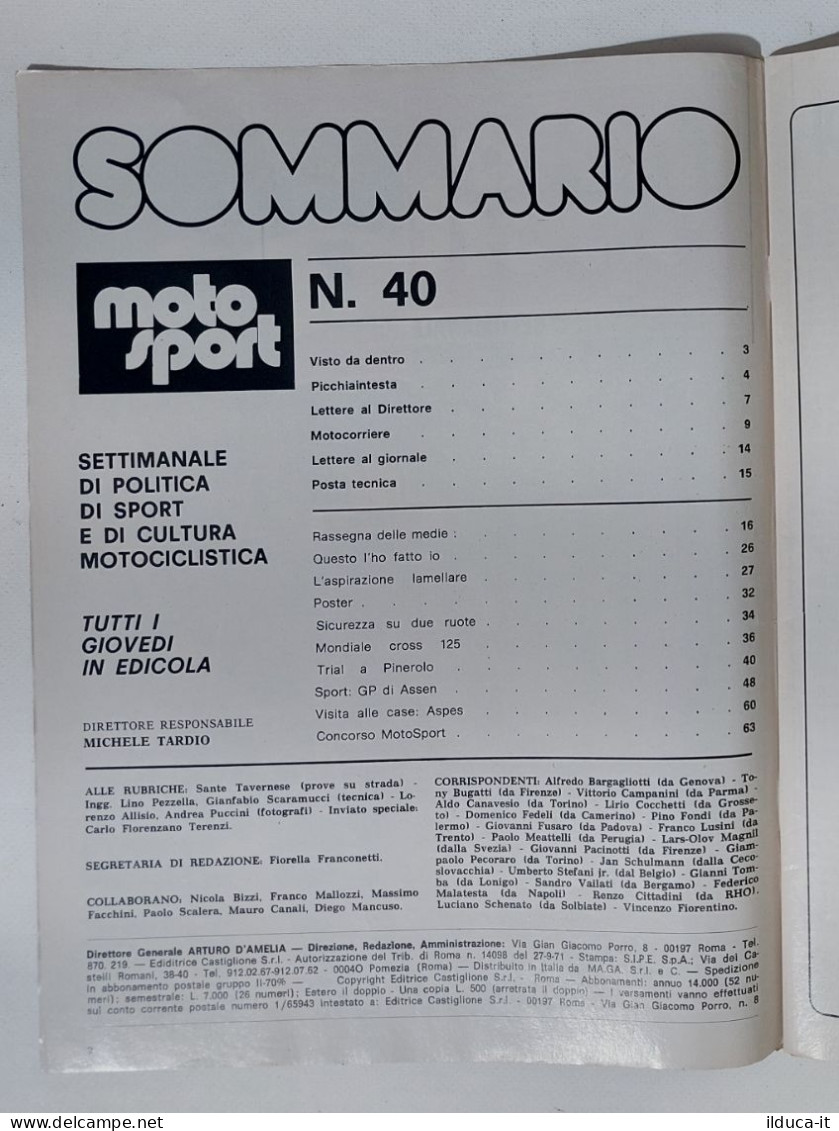 44629 Moto Sport 1975 A. V N. 40 - Suzuki; Pinerolo; Mondiale Cross 125 - Moteurs