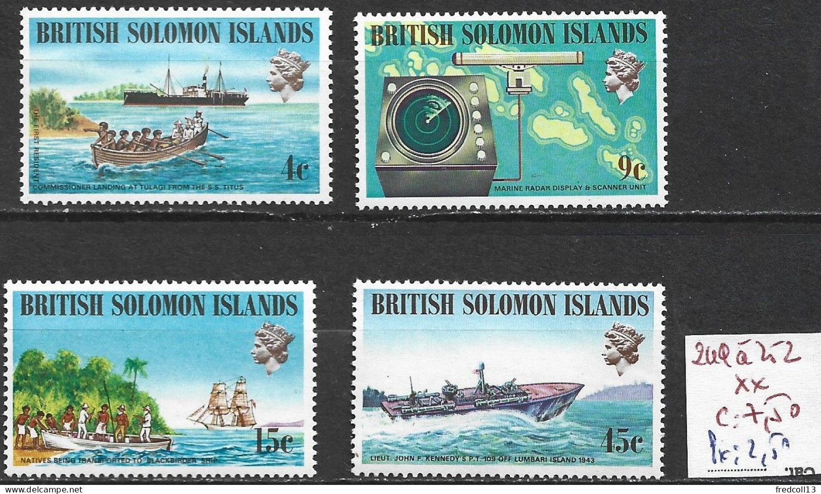 SALOMON 249 à 52 ** Côte 7.50 € - Salomonseilanden (...-1978)