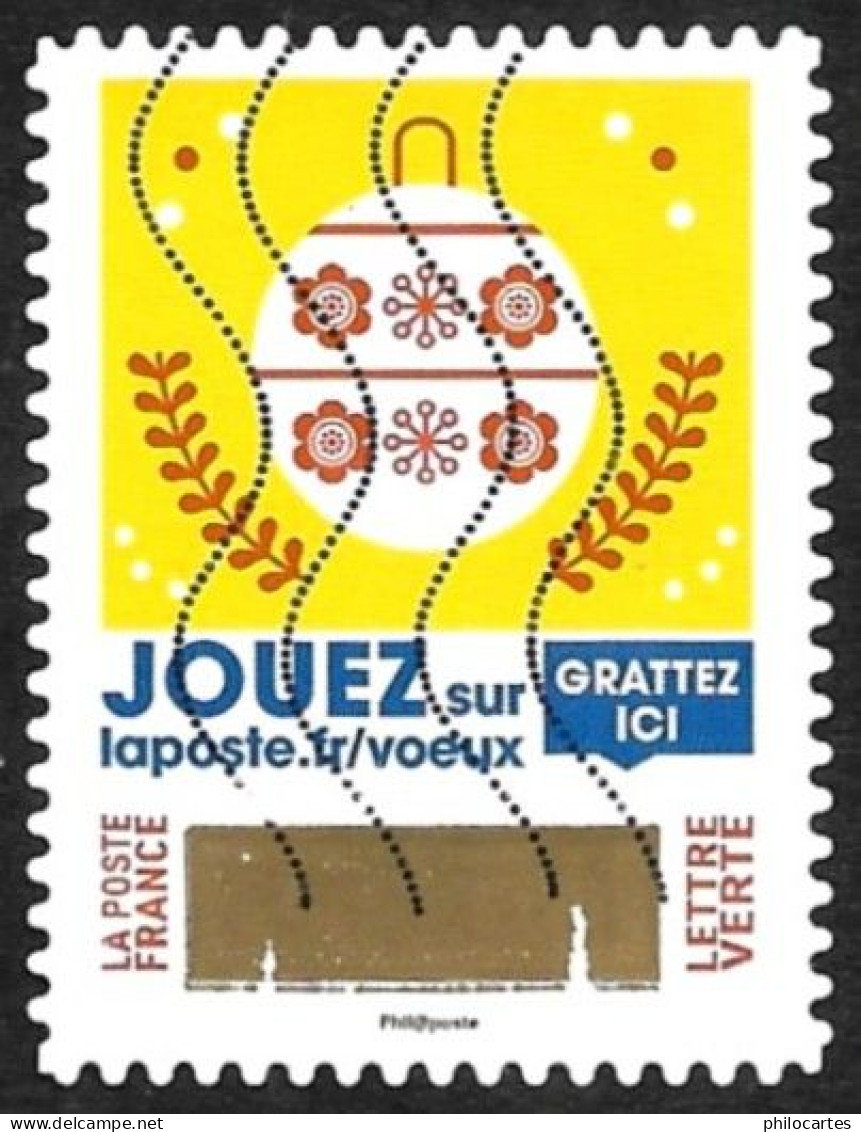 FRANCE 2018 -  YT 1647 - Bonne Année - Timbre à Gratter  - Oblitéré - Used Stamps