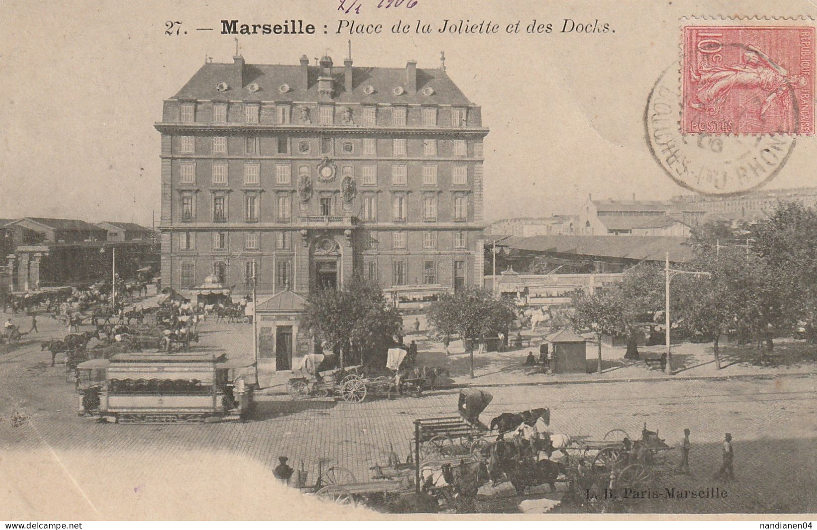 CPA - 13 - Marseille -PLace De La Joliette - Joliette, Hafenzone