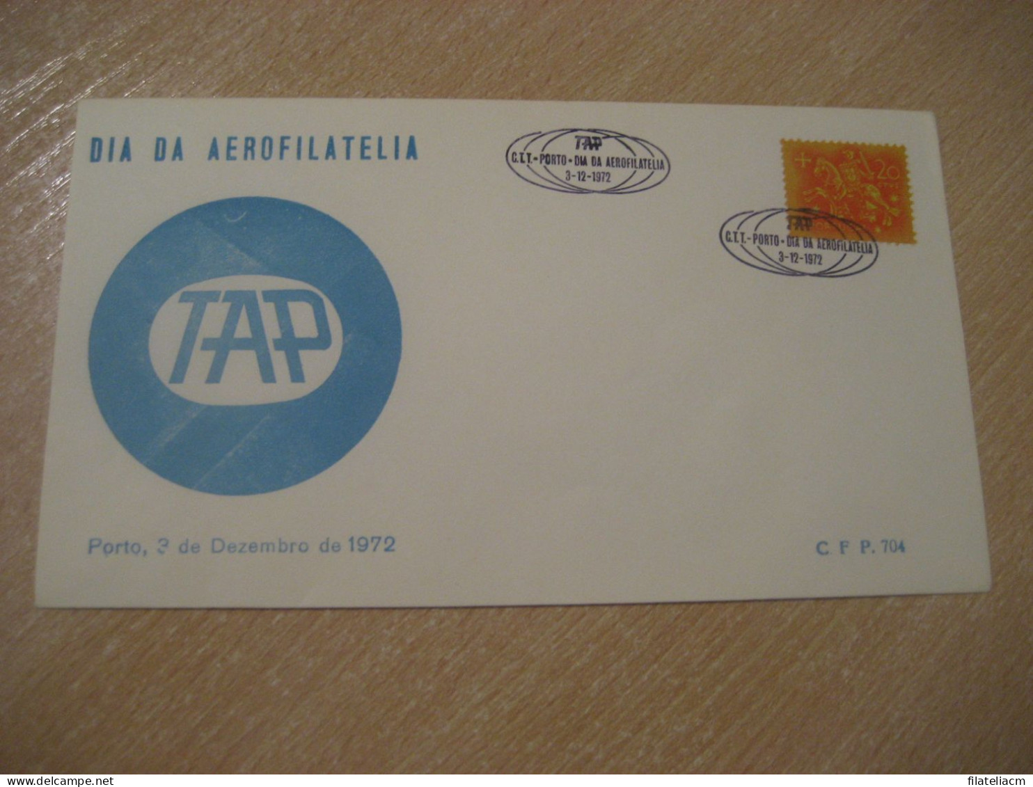 PORTO 1972 TAP Airline Dia Aerofilatelia Air Plane Cancel Cover PORTUGAL - Airplanes