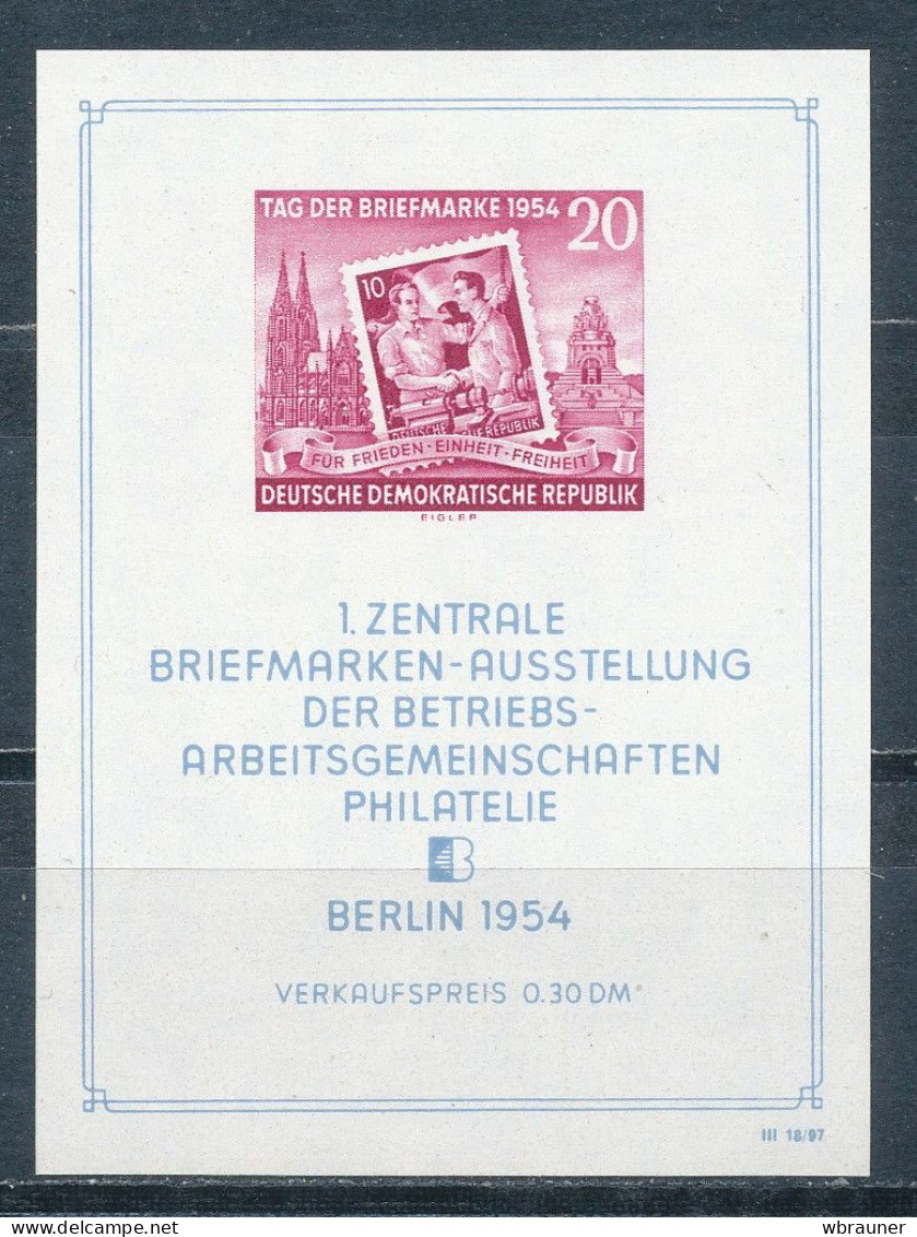 DDR Block 10 Neugummi Signiert Schönherr Mi. - - Other & Unclassified