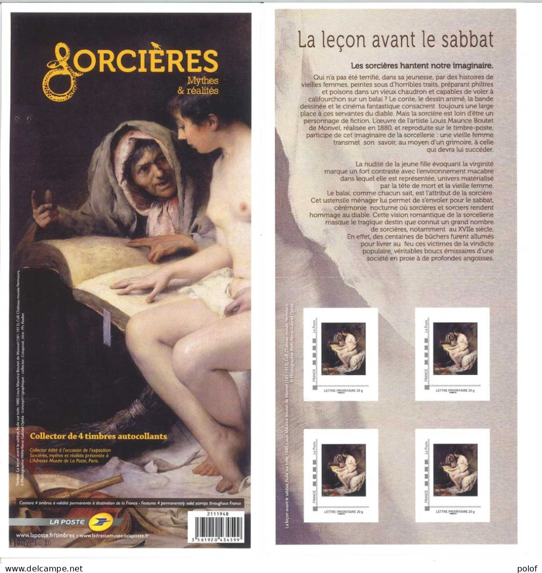 COLLECTOR - Sorcières ( Mythes & Réalités  - Bloc De 4 Timbres (Lettre Prioritaire ) (C 93) - Collectors