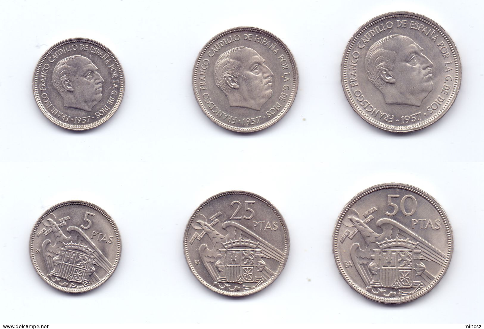 Spain 3 Coins Set 1957 BA 2nd Ibero-American Numismatic Exposition In Barcelona - Verzamelingen