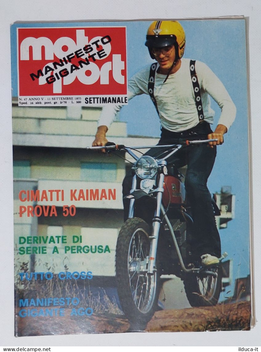 44636 Moto Sport 1975 A. V N. 47 - Cimatti Kaiman 50; Pergusa; No Inserto - Engines