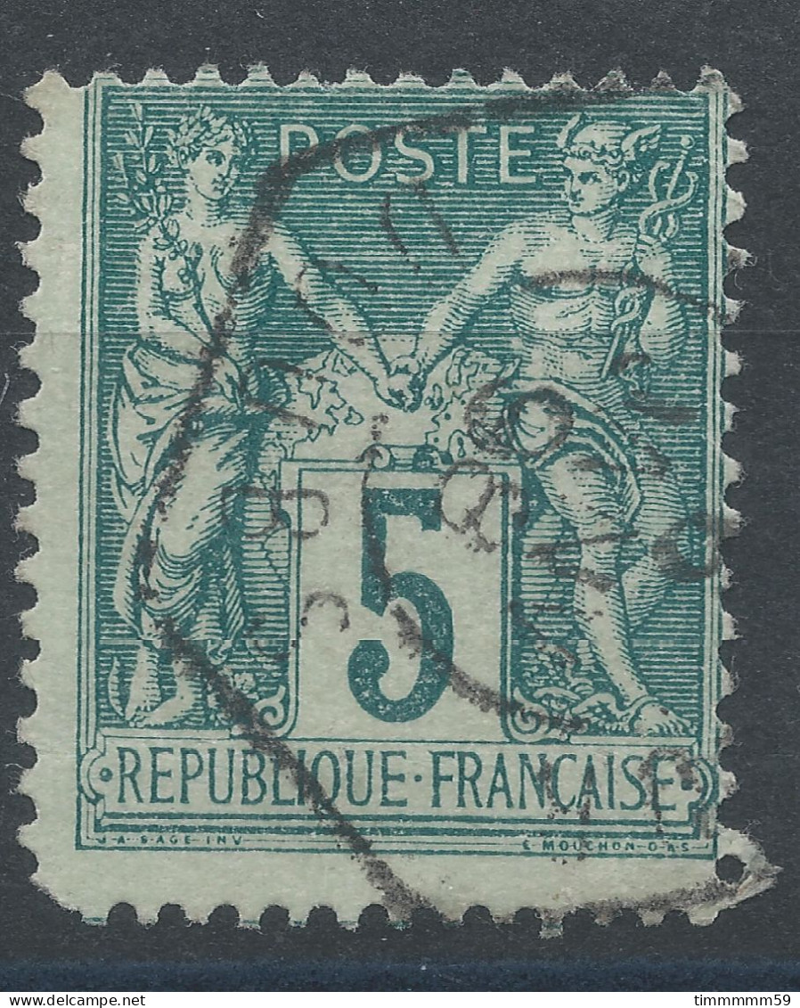 Lot N°83265   N°75, Oblitéré Cachet à Date Hexagonal Du DOUBS - 1876-1898 Sage (Type II)