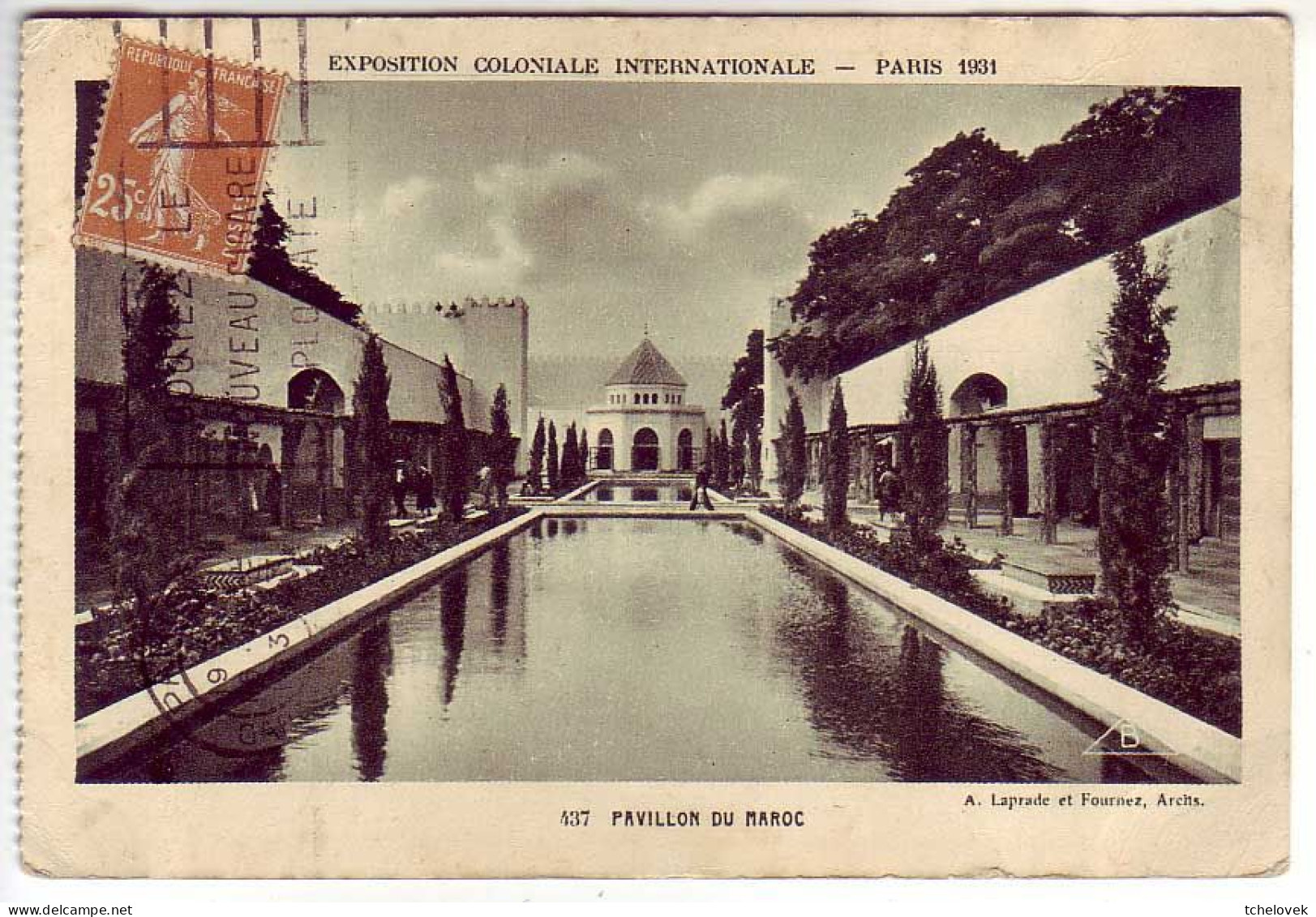 (75). Paris. Exposition Universelle 1931 N° 437. Pavillon Maroc & Algerie & Arts Decoratifs Belgique & Angkor Vat & (5) - Expositions