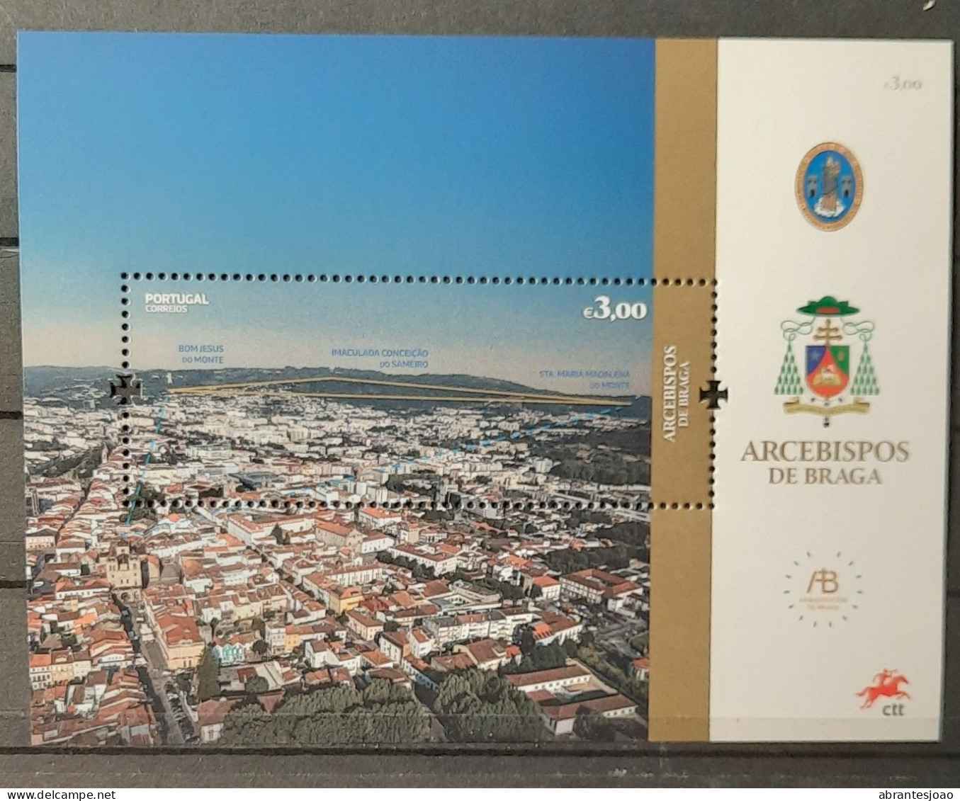 2022 - Portugal - MNH - Archbishops Of Braga - 6th Group - 3 Stamps + Block Of 1 Stamp - Ongebruikt