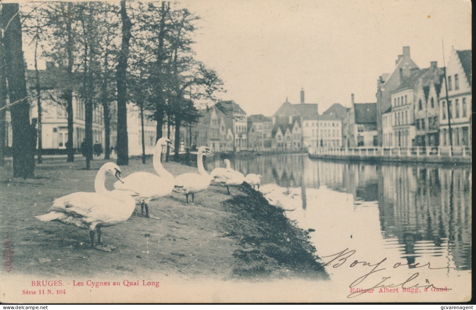 BRUGGE.  LES CYGNES AU QUAI LONG           A.SUGG  11 / 104 - Brugge