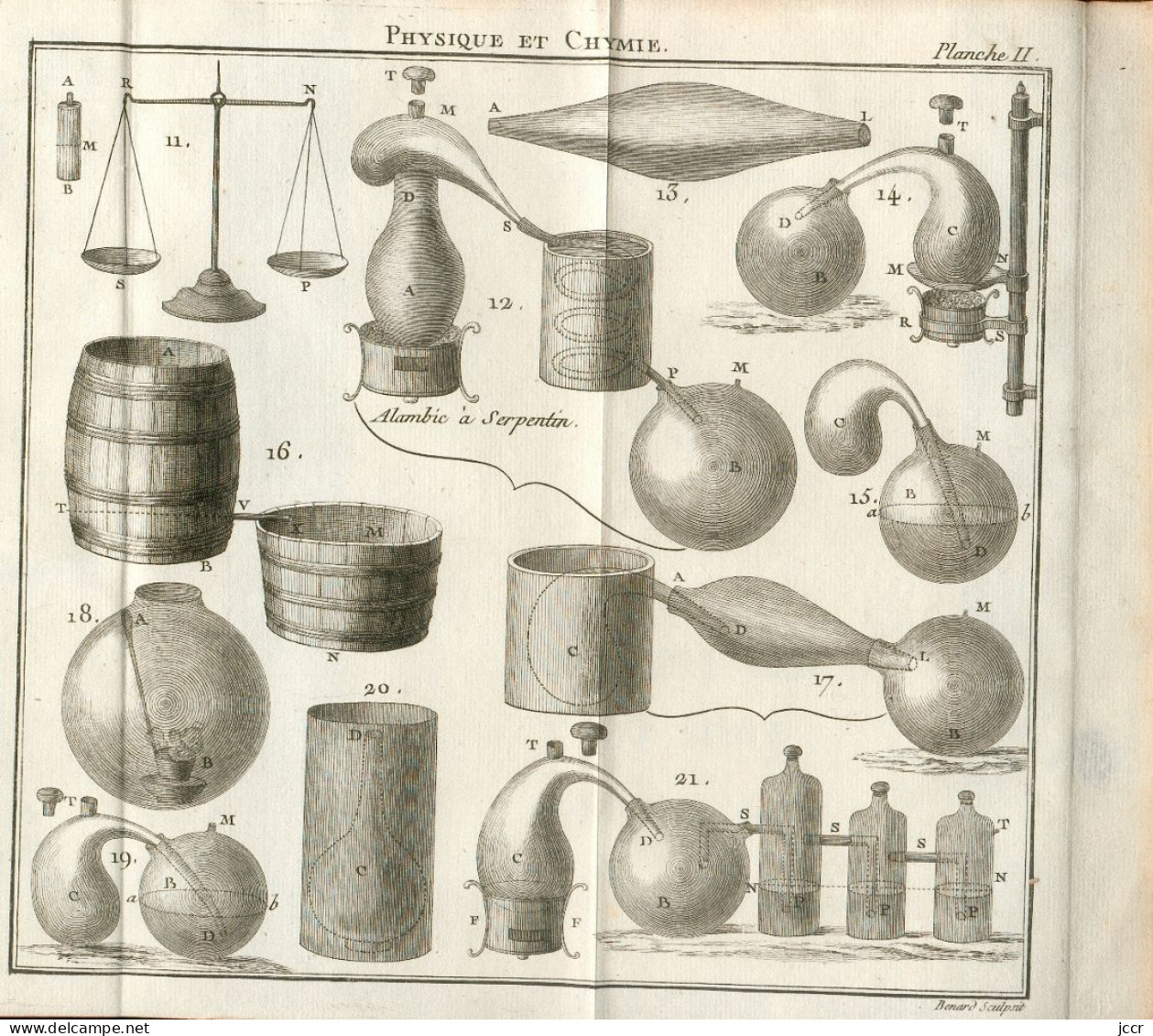 Théorie des Nouvelles Découvertes en genre de Physique et de Chymie par M. l'Abbé Para - 10 planches dépliantes - 1786
