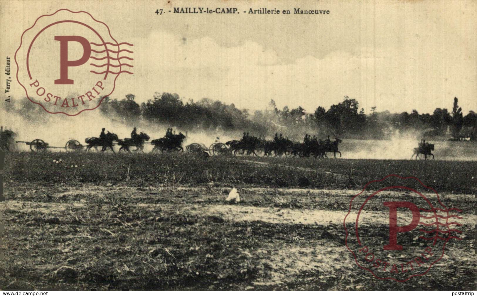 FRANCIA. FRANCE. MAILLY LE CAMP. ARTILLERIE EN MANOEUVRE. - Maniobras