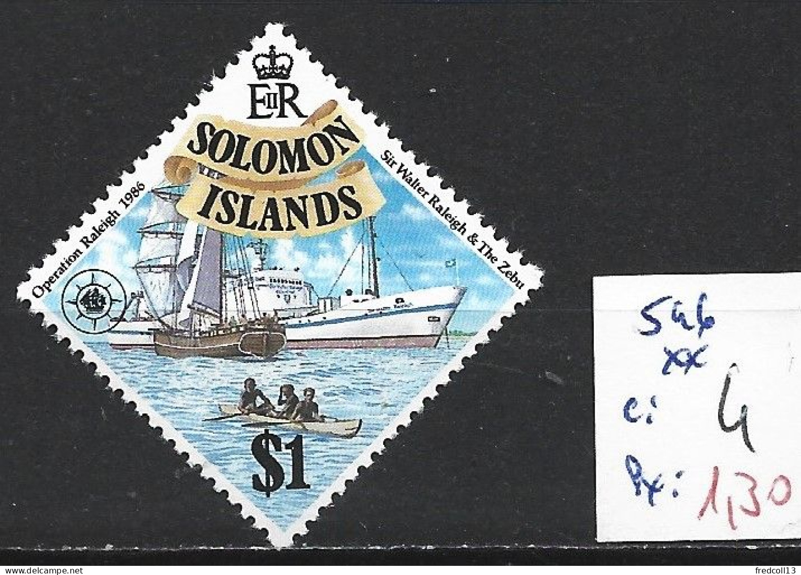 SALOMON 546 ** Côte 4 € - Salomoninseln (Salomonen 1978-...)
