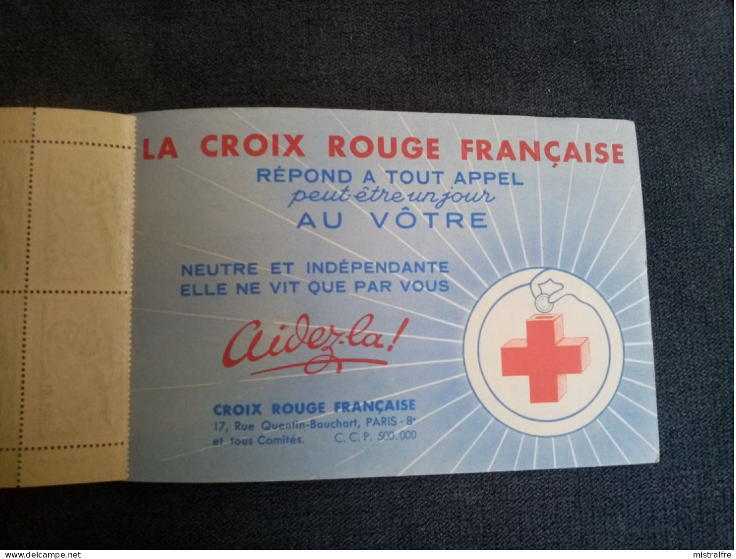 FRANCE.1952. " Carnet CX ROUGE " N° 2001. NEUF++ avec publicité  . Côte YT 2023 : 550,00 €