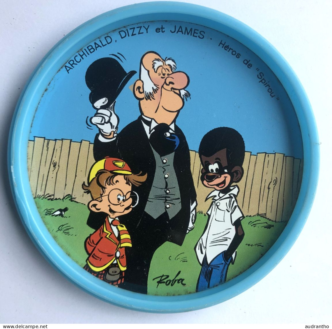 COUVERCLE De BOITE TONIMALT - Archibald Dizzy Et James Années 60 - La Ribambelle Roba - Héros De Spirou - Objets Publicitaires