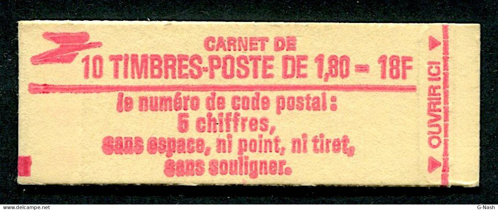 Carnet N° 2220-C5 - Liberté1F80 Rouge (10 Timbres) - Modernes : 1959-...