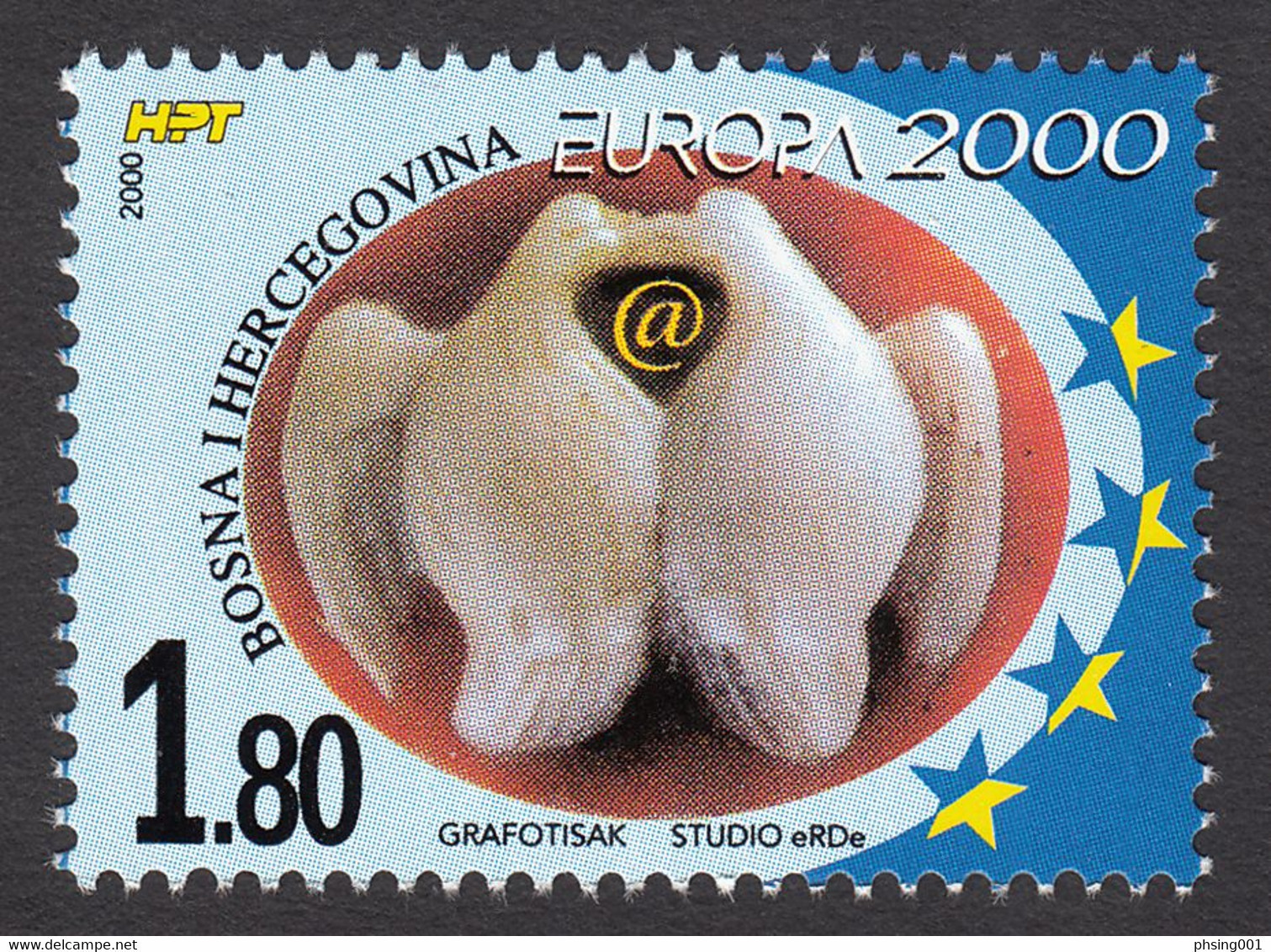 Bosnia Croatia 2000 Europa CEPT Birds Pigeons Fauna, MNH - Bosnien-Herzegowina