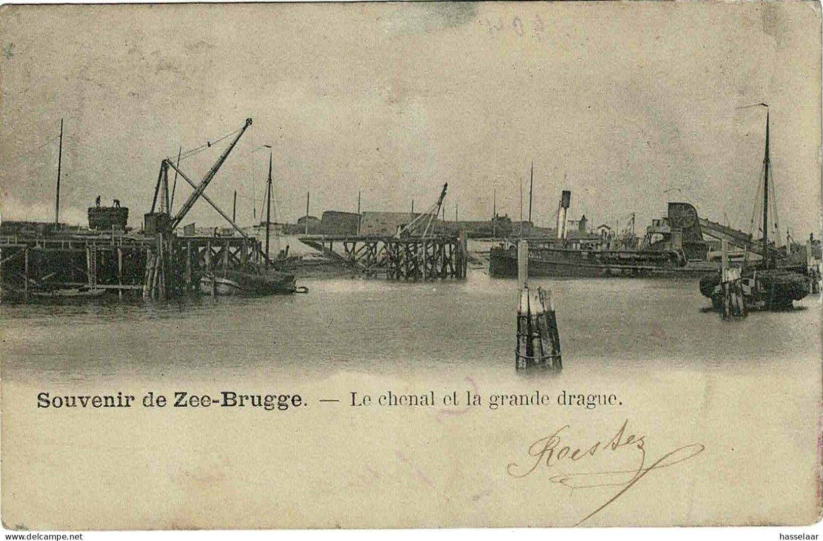 Souvernir De Zee-Brugge - Le Chenal Et La Grande Drague - Zeebrugge