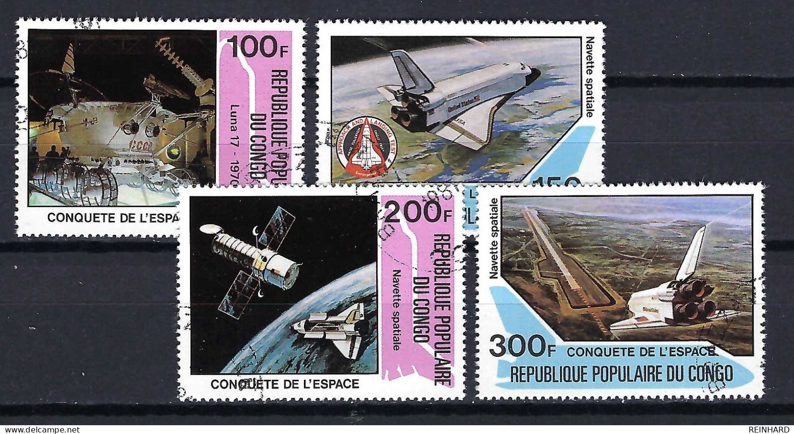 KONGO Komplettsatz Mi-Nr. 805 - 808 Raumfahrt Gestempelt - Siehe Bild - Usati