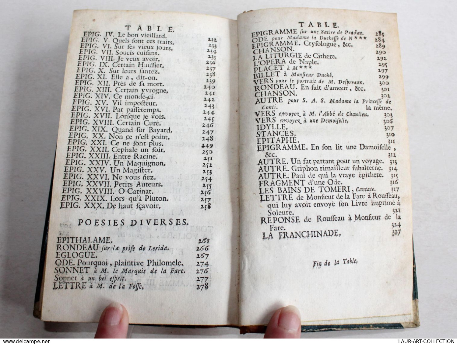 RARE EDITION ORIGINALE! OEUVRES DIVERSES De SIEUR R** J-B ROUSSEAU 1712 HEUBERGER, En TTBE ANCIEN LIVRE XVIIIe (2204.54) - 1701-1800