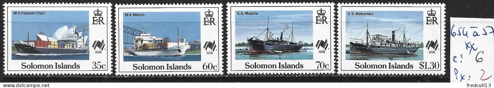 SALOMON 654 à 57 ** Côte 6 € - Salomoninseln (Salomonen 1978-...)