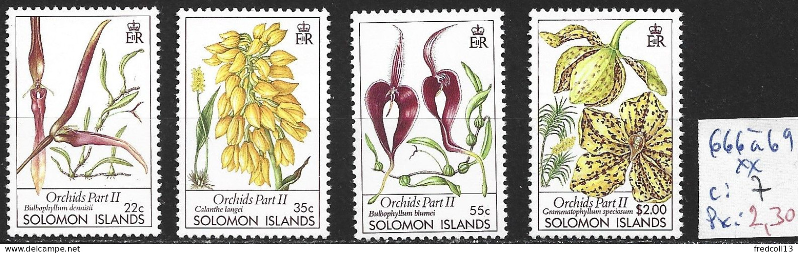 SALOMON 666 à 69 ** Côte 7 € - Salomoninseln (Salomonen 1978-...)