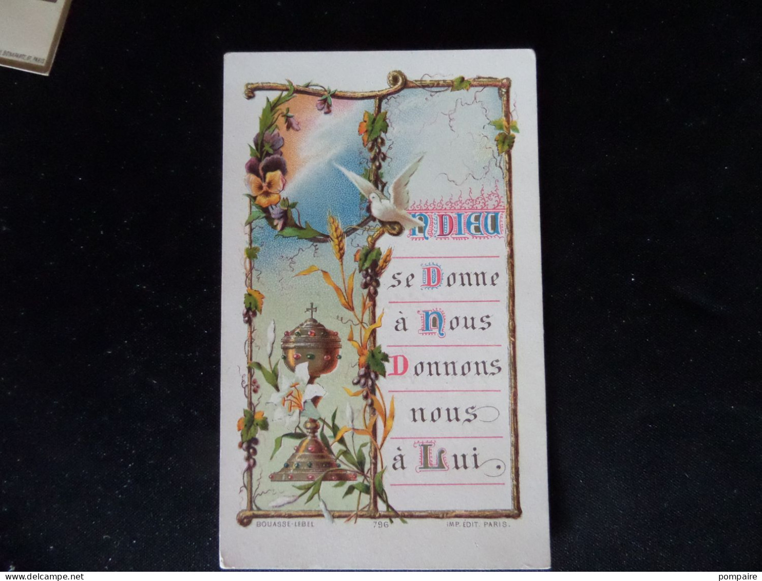 Image De Communion 19 Eme BOUASSE Premiere COMMUNION DU 19 MAI 1887COUVENT DU ROULE - Devotion Images
