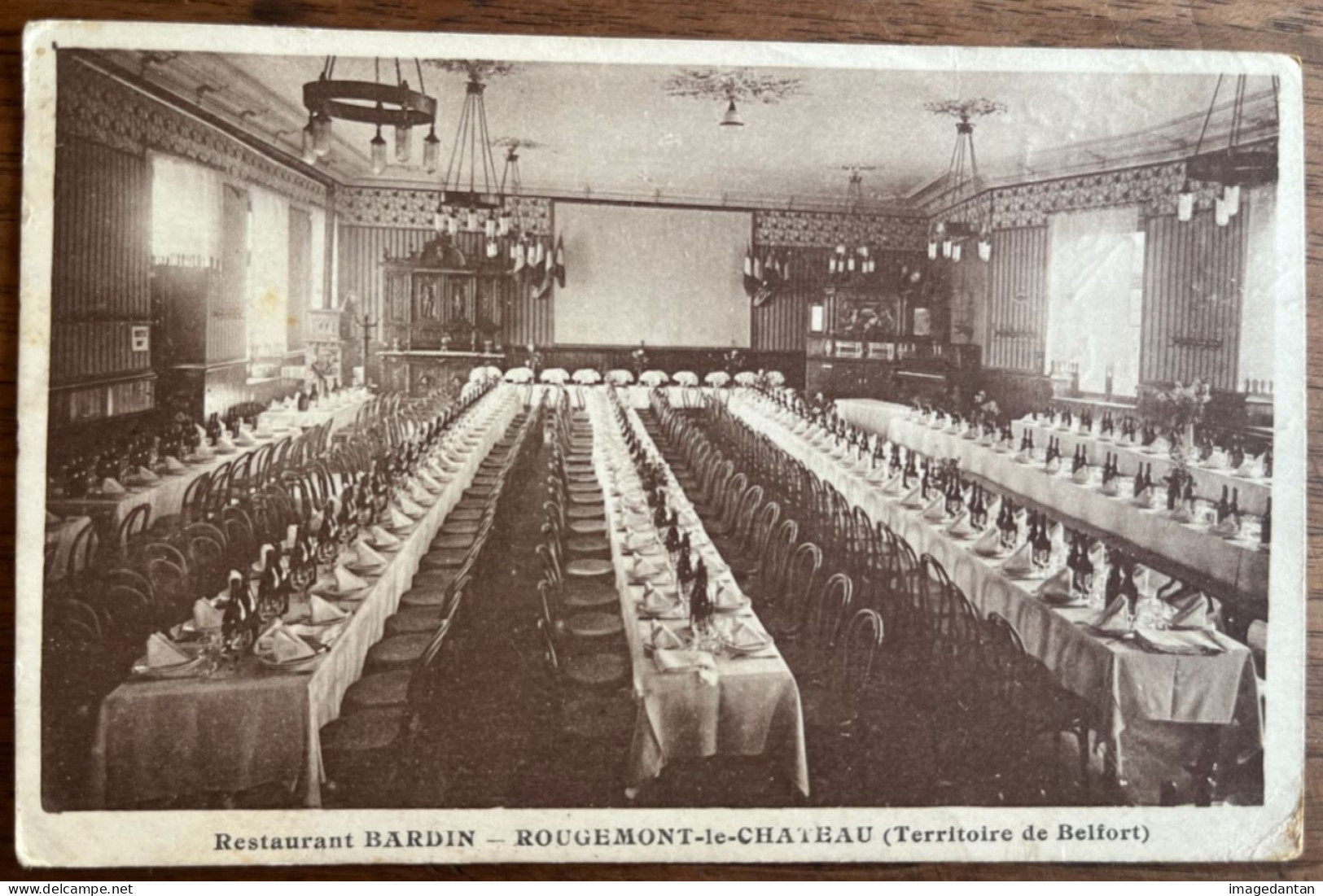 Restaurant Bardin - Rougemont - Le - Château Cpa Qui A Circulée En 1928 - Rougemont-le-Château