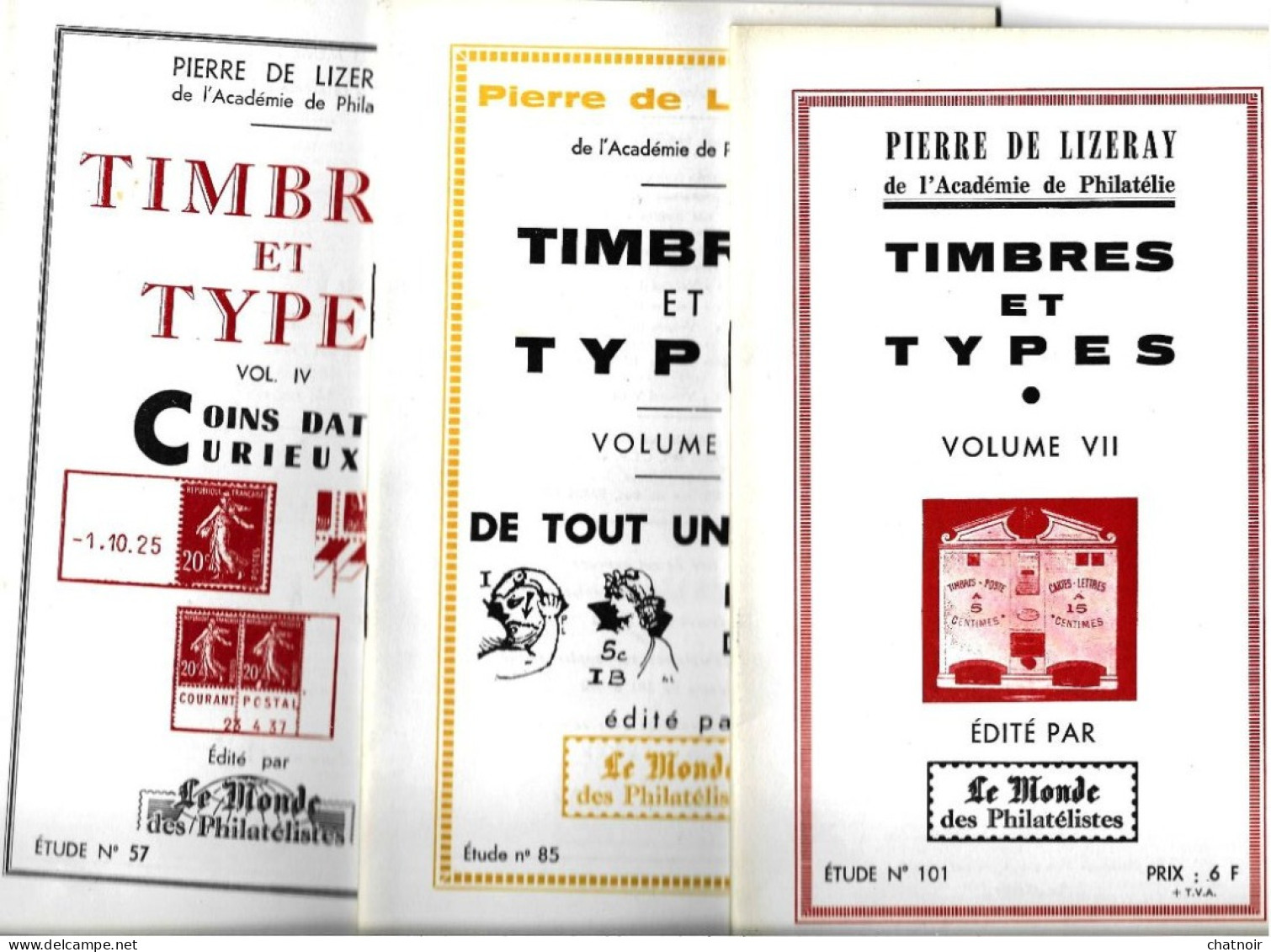 Timbres Et Types  / Etudes  57   85   101 - Andere & Zonder Classificatie