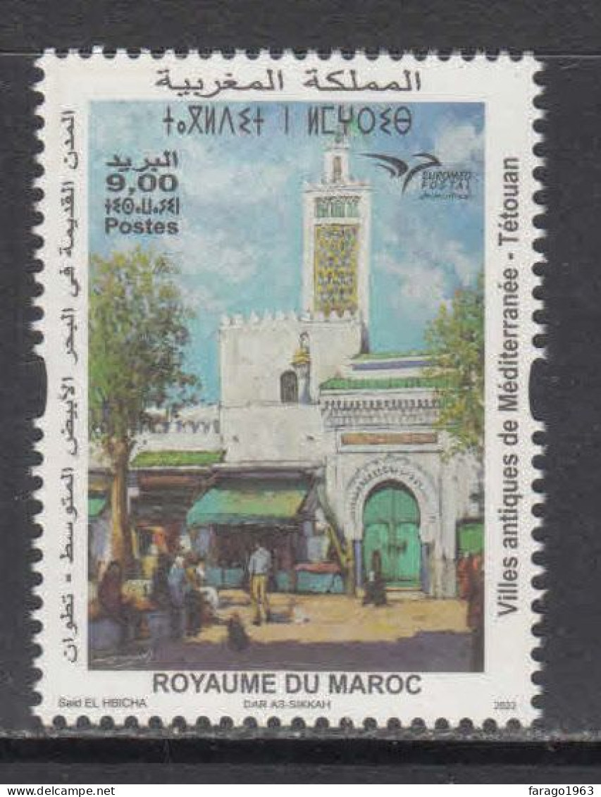 2022 Morocco Euromed Ancient Cities Tetouan   Complete Set Of 1 MNH - Maroc (1956-...)