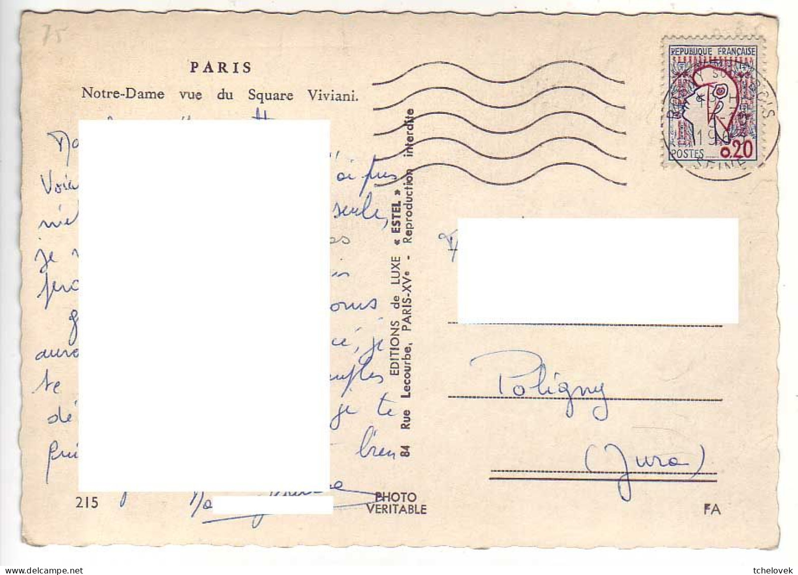 (75). Paris. Ed Yvon 36 75 0273. Notre Dame & 215 & 101 & 52 & 21