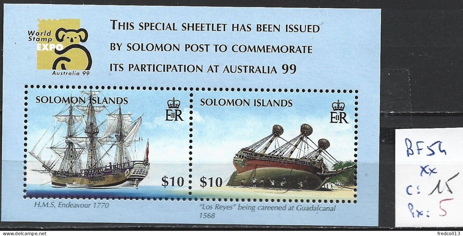 SALOMON BF 54 ** Côte 15 € - Isole Salomone (1978-...)