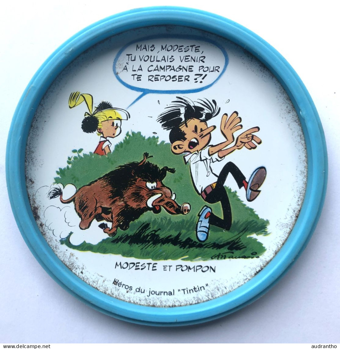 COUVERCLE De BOITE TONIMALT - BD Modeste Et Pompon Années 60 - Franquin - Héros Journal Tintin - Objets Publicitaires