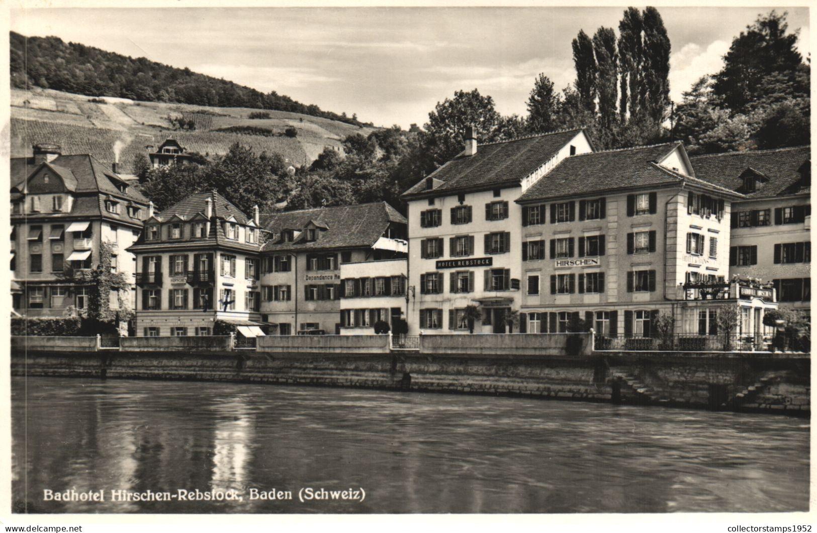 BADEN, ARGOVIA, ARCHITECTURE, HOTEL, RESORT, SWITZERLAND, POSTCARD - Baden