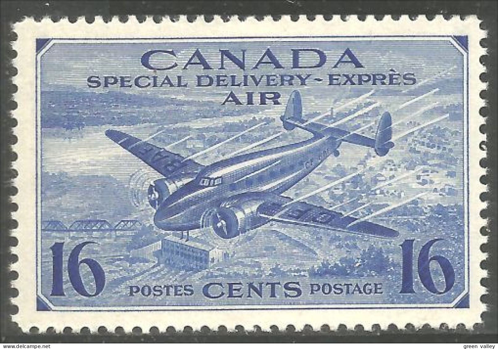 951 Canada 1942 #CE1 Express Exprès 16c Avion Airplane Flugzeug Aereo MH * Neuf (472) - Poste Aérienne: Exprès