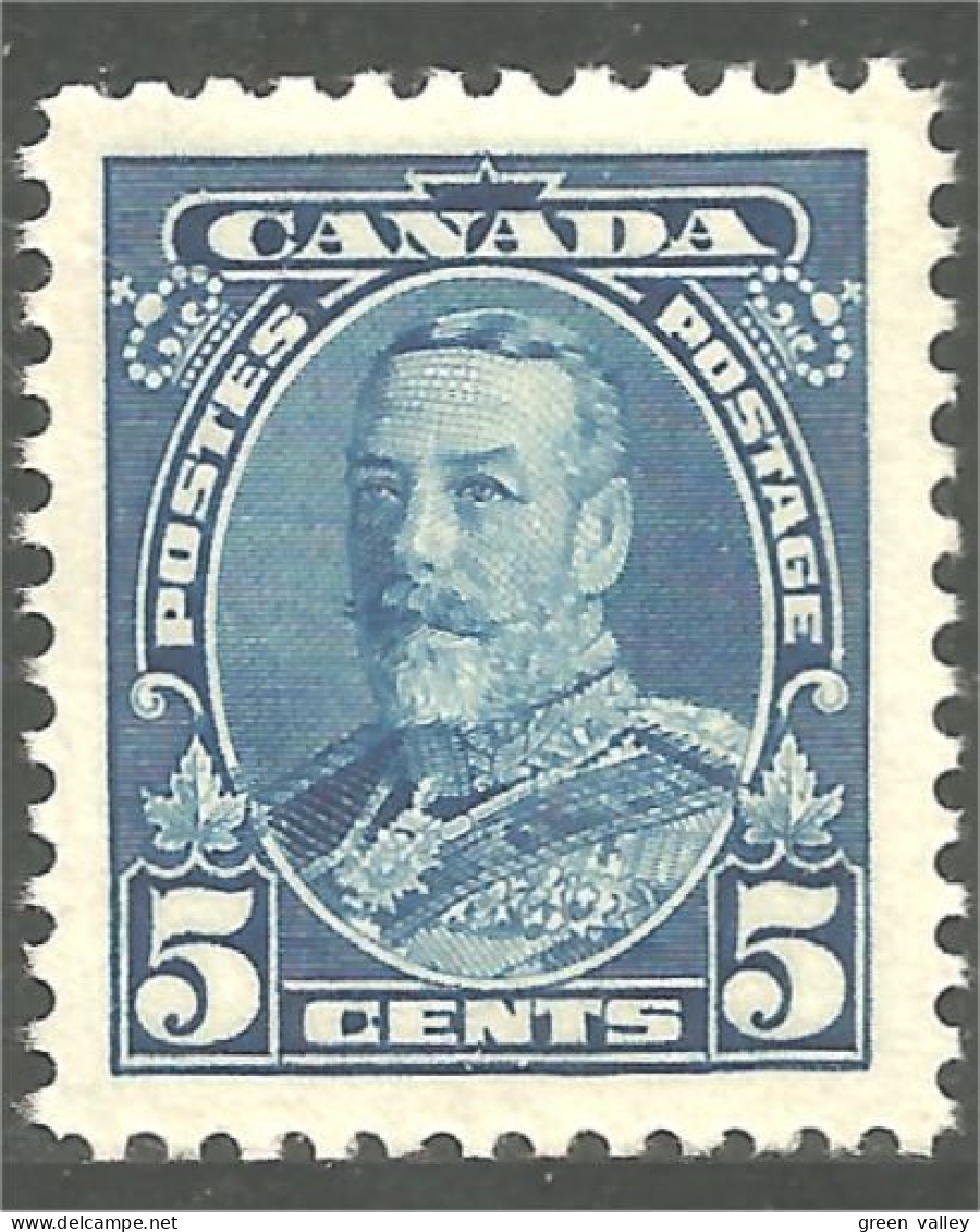 951 Canada 1935 #221 Roi King George V Pictorial Issue 5c Bleu Blue MH * Neuf VF (438) - Nuevos