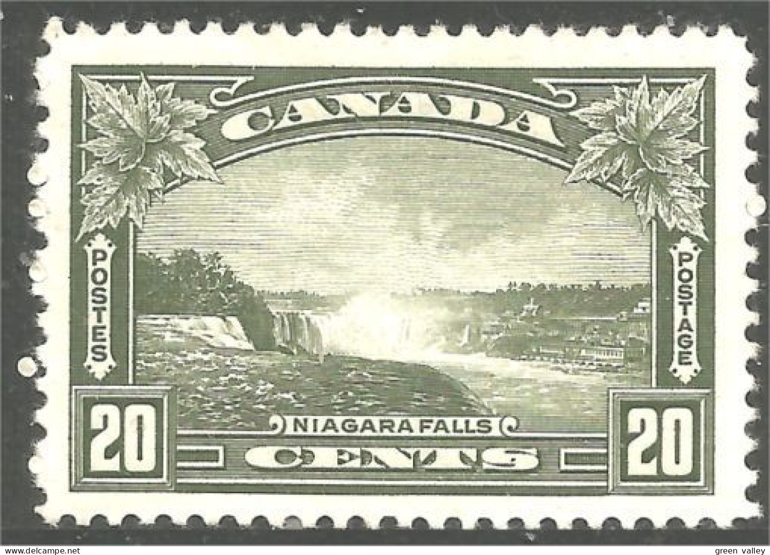 951 Canada 1935 #225 George V Pictorial Issue 20c Chutes Niagara Falls MH * Neuf CV $20.00 VF (441) - Unused Stamps