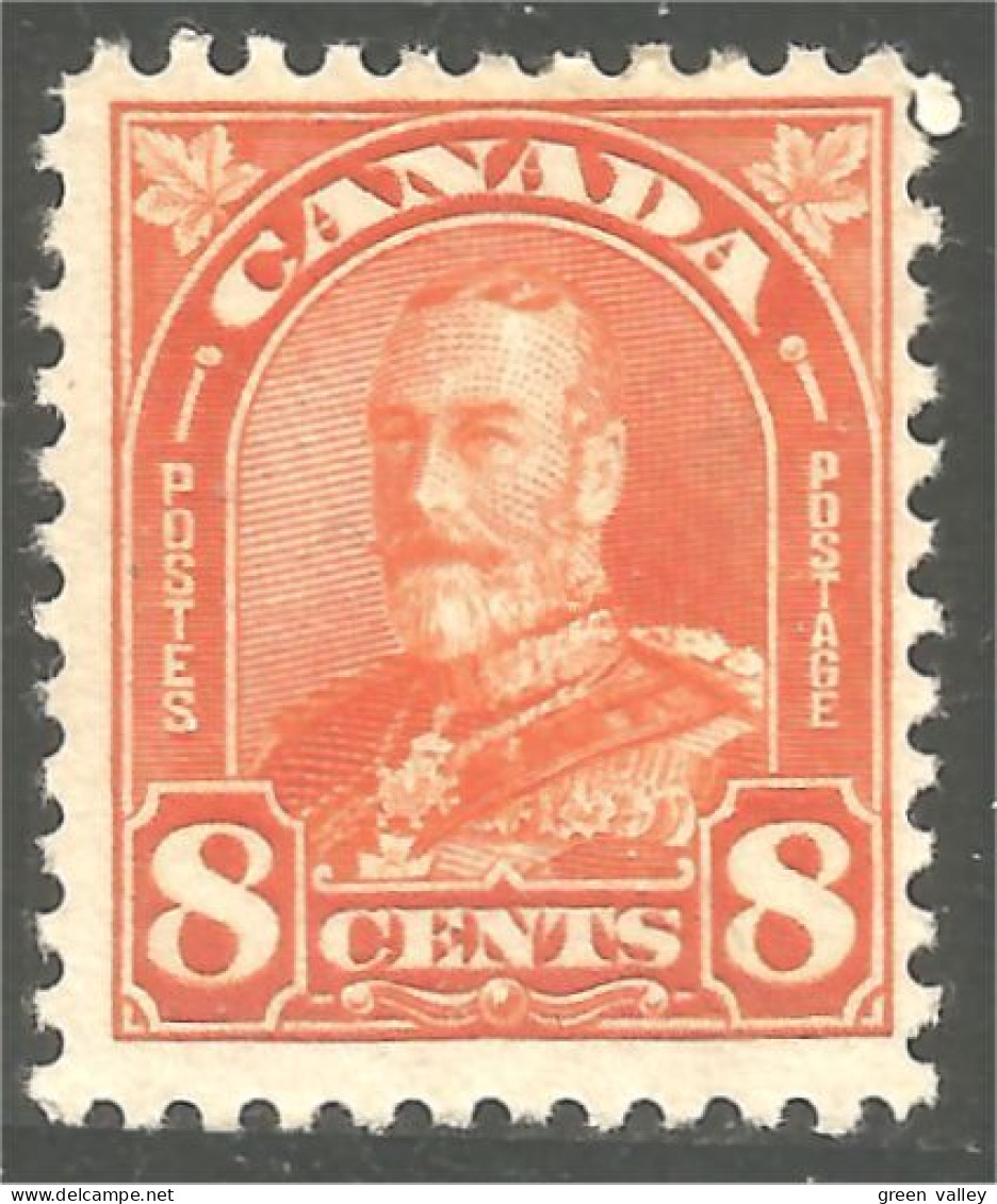 951 Canada 1930 #172 Roi King George V Arch Leaf Issue 8c Orange MH * Neuf (430) - Unused Stamps