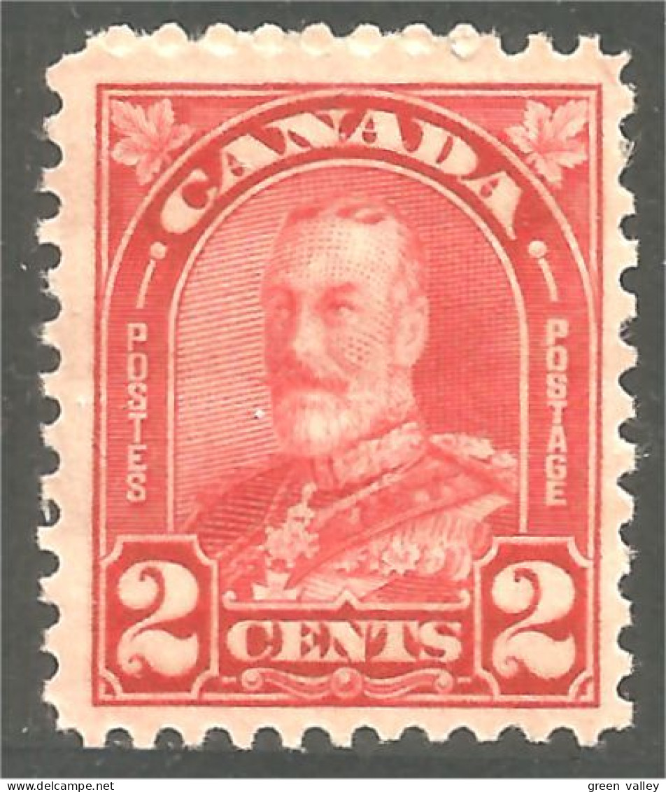 951 Canada 1930 #165 Roi King George V Arch Leaf Issue 2c Rouge Red MH * Neuf  (429) - Ungebraucht