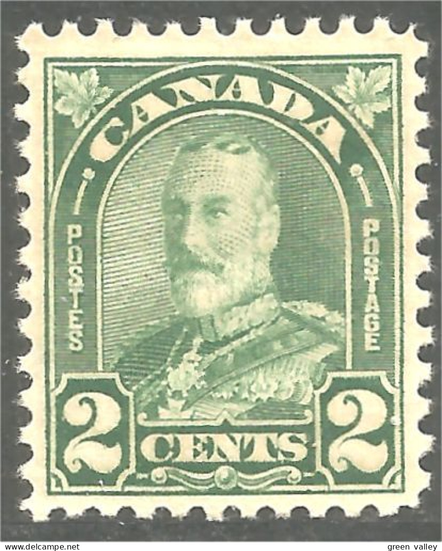 951 Canada 1930 #164 Roi King George V Arch Leaf Issue 2c Vert Green MH * Neuf VF (427) - Nuevos