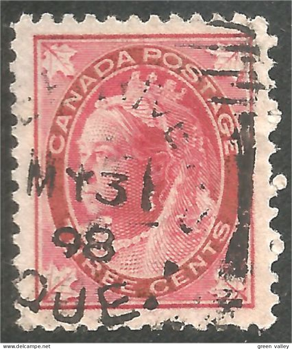 951 Canada 1897 Queen Victoria 3c Red Maple Leaf Issue TB-VF (403) - Usados