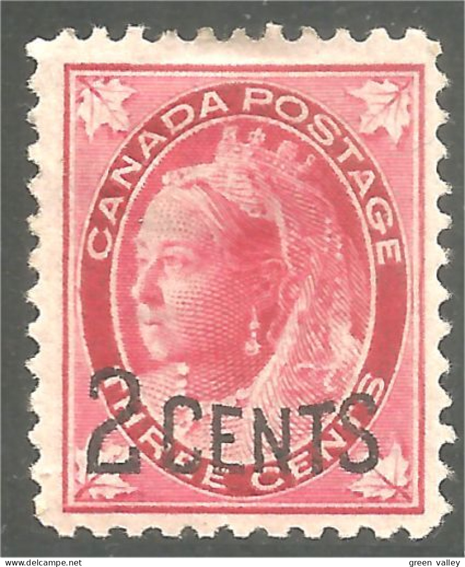 951 Canada 1899 #87 Provisional 2c On 3c Leaf Issue MH * Neuf CV $30.00 VF (410) - Nuovi