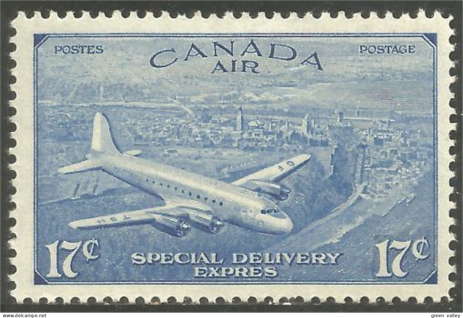 951 Canada 1943 17c Avion Airplane Aereo Flugzeug MVLH * Neuf Très Légère (385) - Flugzeuge