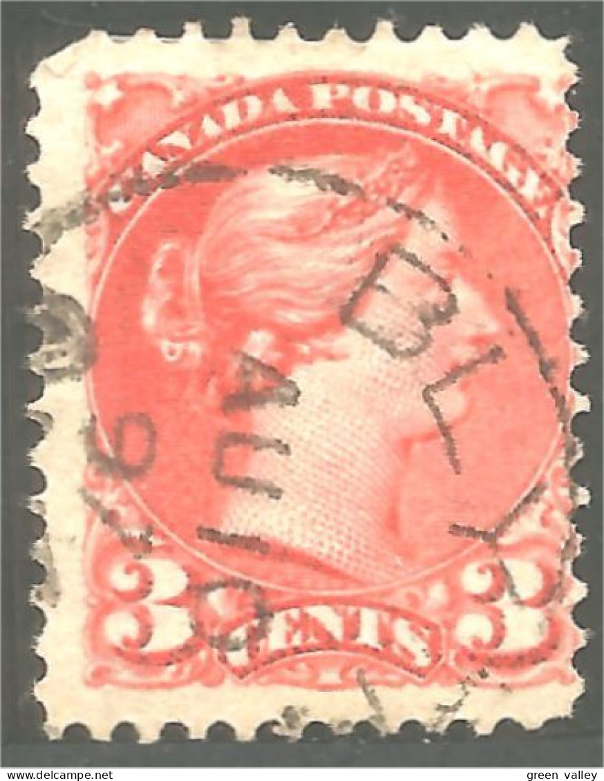 951 Canada 1870 Queen Victoria 3c Orange Montreal Print (350) - Gebraucht