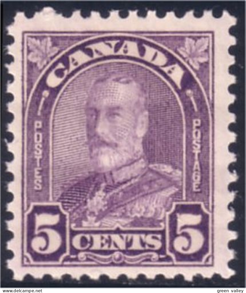 951 Canada 1930 George V Arch/Leaf 5c Violet MNH ** Neuf SC (232) - Neufs