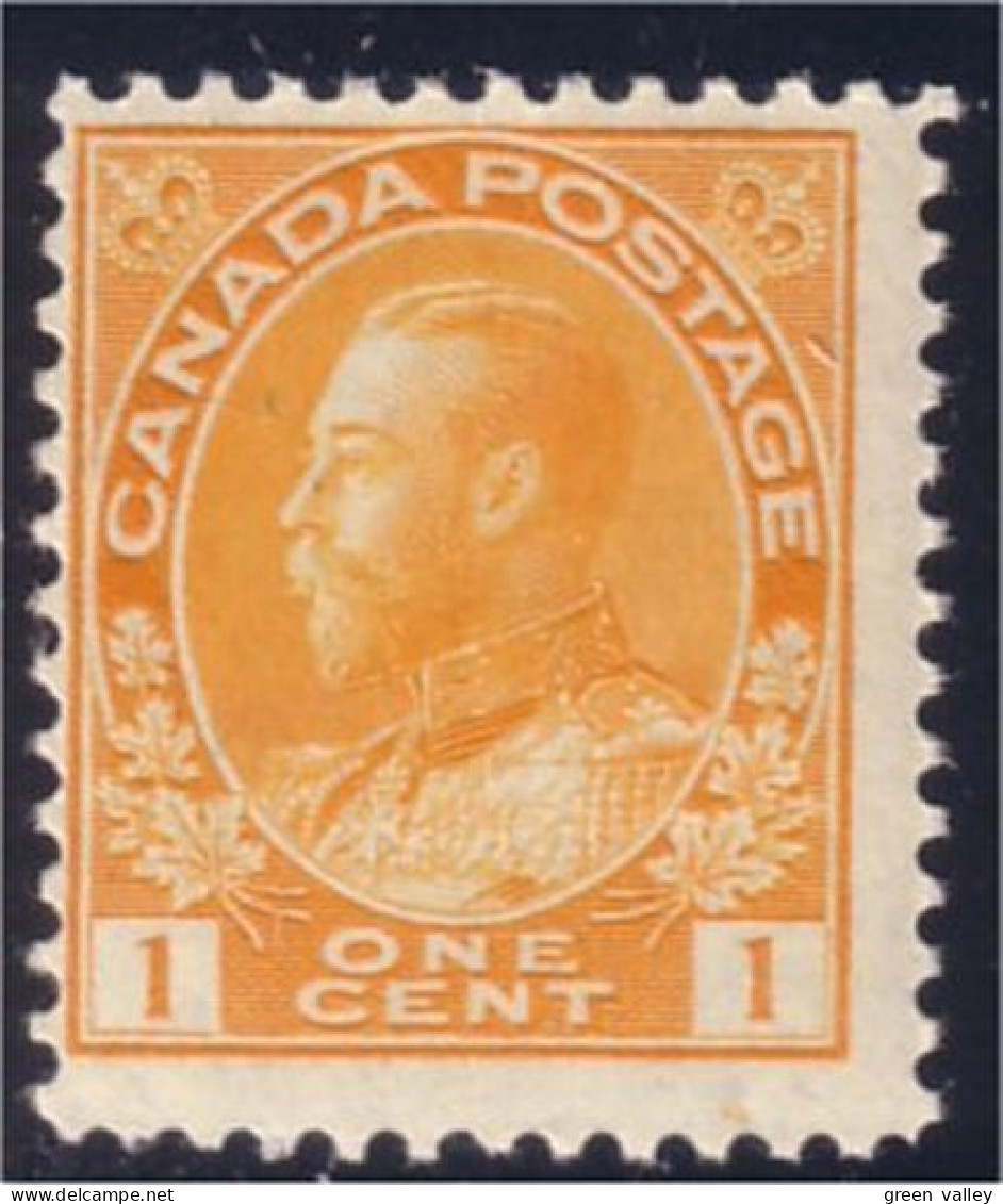 951 Canada 1922 George V Admiral 1c Orange Yellow MNH ** Neuf SC (230) - Neufs