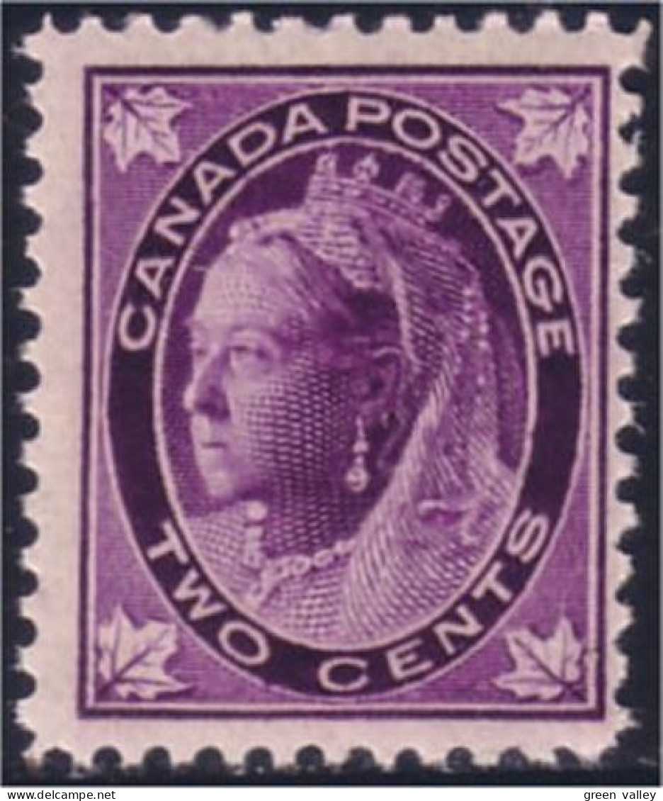 951 Canada 1897 Victoria 2c Violet Maple Feuille MNH ** Neuf SC (221) - Koniklijke Families